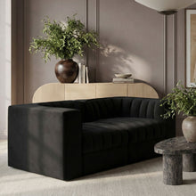 Load image into Gallery viewer, Rummi - Velvet Performance Fabric Upholstered 2 Piece Modular Loveseat