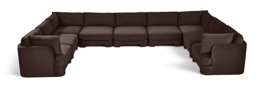 Hammond - Velvet Performance Fabric Upholstered 9 Piece Sectional