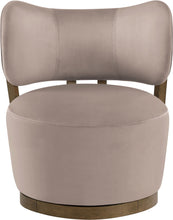 Load image into Gallery viewer, Elara - Velvet Upholstered Swivel Accent Chair - Taupe