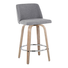Load image into Gallery viewer, Toriano - Modern Design Fixed Height Counter Stool With Swivel With Round Footrest (Set of 2)