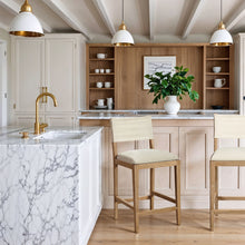 Load image into Gallery viewer, Avon - Linen Textured Performance Fabric Upholstered Counter Stool