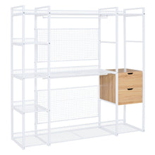 Load image into Gallery viewer, Open Style Wardrobe With Hanging Rails, Shelves And Drawers