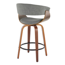 Load image into Gallery viewer, Vintage Mod - Mid Century Modern Fixed Height Counter Stool & Swivel With Round Footrest (Set of 2)