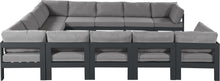 Load image into Gallery viewer, Nizuc - Outdoor Patio 12 Piece Modular Sectional With Gray Frame