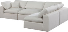 Load image into Gallery viewer, Comfy - 4 Piece Linen Fabric Modular Armless Sectional