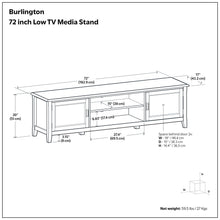 Load image into Gallery viewer, Burlington - Low TV Media Stand - Mahogany
