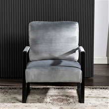 Load image into Gallery viewer, Classic Mid Century Modern Accent Chair With Durable Square Metal Frame, Armchair