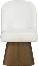 Load image into Gallery viewer, Marlowe - Linen Textured Fabric Upholstered Swivel Dining Side Chair - Stained Brown