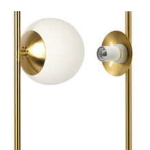 Load image into Gallery viewer, Ethereal - Modern Small Table Lamp, Desk Lamp Fixture With Globe Shade - Gold / White