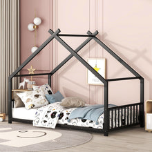 Load image into Gallery viewer, Metal House Bed