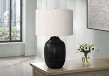 Load image into Gallery viewer, Lighting, Table Lamp, Ceramic, Contemporary - Black / Cream