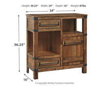 Load image into Gallery viewer, Roybeck - Accent Cabinet - Light Brown / Bronze