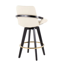 Load image into Gallery viewer, Cosmo - Contemporary Fixed Height Counter Stool With Swivel With Round Footrest (Set of 2)