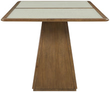 Load image into Gallery viewer, Atrium - Glass Top And Wood Base Dining Table