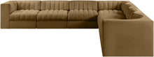 Load image into Gallery viewer, Rummi - Symmetrical Velvet Performance Fabric Upholstered 7 Piece Modular Sectional (With 3 Corner Chairs)