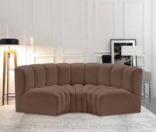 Load image into Gallery viewer, Arc - Faux Leather 3 Piece Modular U-Shaped Sofa