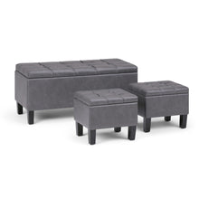 Load image into Gallery viewer, Dover - 3 Piece Storage Ottoman Contemporary Design