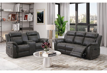 Load image into Gallery viewer, U8517 - Reclining Sofa / Console Reclining Loveseat - Gray