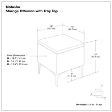 Load image into Gallery viewer, Natasha - Multifunctional Storage Ottoman With Tray