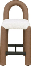 Load image into Gallery viewer, Amari - Vegan Leather and Boucle Fabric Stool