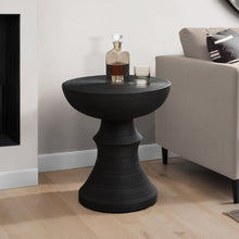 Load image into Gallery viewer, Round Accent Table, Indoor Outdoor - Black
