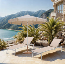 Load image into Gallery viewer, Amalfi - Patio Umbrella - Light Brown Base / White Pole