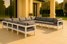 Load image into Gallery viewer, Nizuc - Outdoor Patio 11 Piece Modular Sectional With White Frame