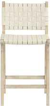 Load image into Gallery viewer, Entwine - Vegan Leather Upholstered Counter Stool - Painted Natural