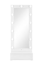 Load image into Gallery viewer, Ella - Narrow Tall Mirror With LED - White