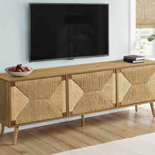 Load image into Gallery viewer, TV Stand, Storage Cabinet Console With Adjustable Shelf And Cable Management - Walnut