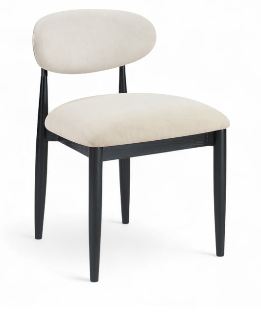 Riccio - Fabric Dining Side Chair (Set of 2) - Black Frame