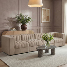 Load image into Gallery viewer, Rummi - Velvet Performance Fabric Upholstered 4 Piece Modular Sofa