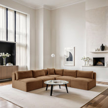 Load image into Gallery viewer, Shaggy - Fabric 5 Piece Modular Corner Armless Sectional