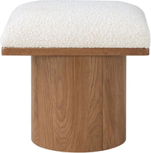 Load image into Gallery viewer, Pavilion - Bench Ottoman With Brown Base - Cream