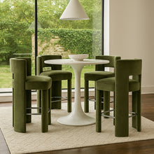 Load image into Gallery viewer, Zuno - Velvet Performance Fabric Upholstered Counter Stool (Set of 2)