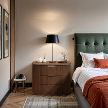 Load image into Gallery viewer, Astrid - Solid Wood And Oak Veneer Nightstand