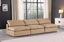 Load image into Gallery viewer, Comfy - Faux Leather Modular Armless Sofa 3 Pieces - Tan
