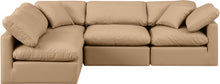 Load image into Gallery viewer, Indulge - Faux Leather 4 Piece Modular Sectional - Tan