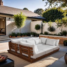 Load image into Gallery viewer, Mirella - 6 Piece Water Resistant Fabric Upholstered Outdoor Patio Modular Sectional