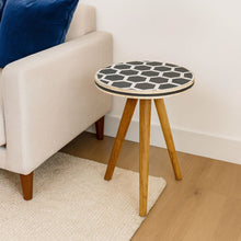 Load image into Gallery viewer, Inlay Bone Tripod Stool - Beige / White