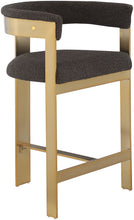 Load image into Gallery viewer, Romeo - Boucle Counter Stool With Gold Base (Set of 2)