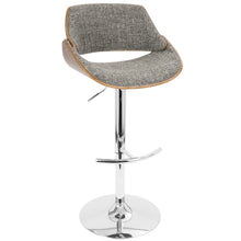 Load image into Gallery viewer, Fabrizzi - Mid Century Modern Adjustable Barstool With Swivel With Rounded T Footrest (Set of 3)