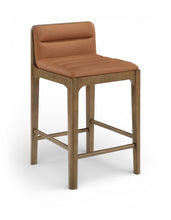 Load image into Gallery viewer, Ellis - Vegan Leather Upholstered Counter Stool (Set of 2) - Brown Base