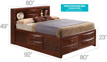 Load image into Gallery viewer, Modern Design Storage Bed With Bookcase Headboard