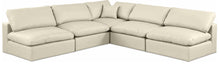 Load image into Gallery viewer, Comfy - 5 Piece Faux Leather Modular Corner Armless Sectional