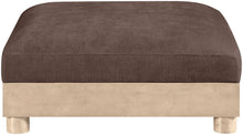 Load image into Gallery viewer, Turin - Chenille Fabric Upholstered Modular Ottoman - Natural Base