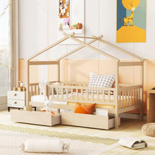 Load image into Gallery viewer, House Bed With 2 Drawers