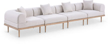 Load image into Gallery viewer, Laguna - 4 Piece Resilient Water Resistant Fabric 142" Upholstered Outdoor Patio Modular Sofa
