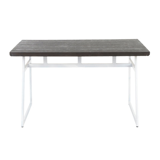 Geo - Industrial Dining Table - Vintage White / Espresso - Ego Home Furniture