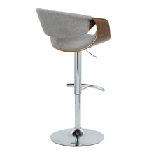 Load image into Gallery viewer, Curvo - Mid Century Modern Adjustable Barstool With Swivel With Rounded T Footrest (Set of 2)